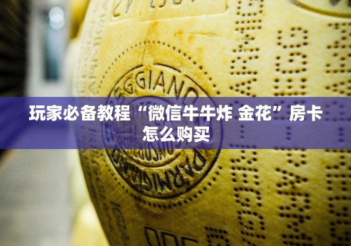 玩家必备教程“微信牛牛炸 金花”房卡怎么购买